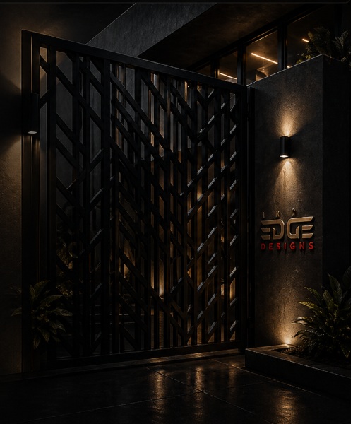 Luxury custom metal gate installation by IronEdge Designs